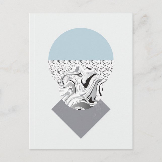 Minimalistisches Wellendesign Postkarte (Vorderseite)