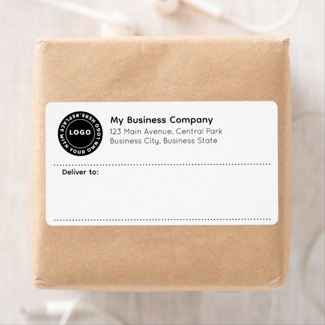 Minimalistisches White Business Shipping-Label (Insitu)