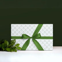 Minimalistisches White Christmas Tree Wrapping Pap