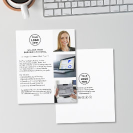 Minimalistisches White Consultant-Unternehmen für Flyer