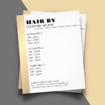 Minimalistisches White Imitats Gold Line Friseurme Flyer<br><div class="desc">Elegantes Menü Broschüren Template Design für Schönheits-/Haarfachleute. Einfaches elegantes Design mit Imitaten in Schwarz/Gold und Weiß. Sauberes,  elegantes Design. Wenn Sie Hilfe benötigen,  um dieses Produkt anzupassen,  kontaktieren Sie uns bitte.</div>