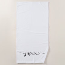 Minimalistisches White Monogram Name Riesiges Skri