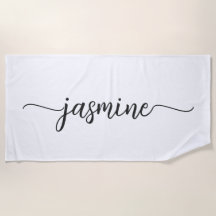 Minimalistisches White Monogram Name Riesiges Skri