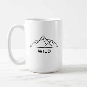 Minimalistisches WILD-Abenteuer Kaffeetasse
