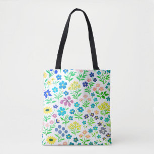 Minimalistisches Wildblumen-Nahtlosmuster auf Weiß