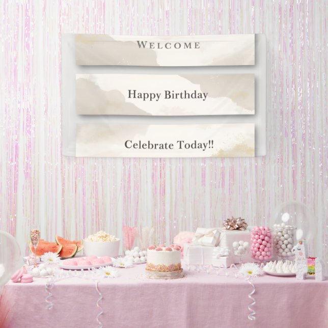 Minimalistisches Willkommens- und Feierbanner | Mo Banner (Party)