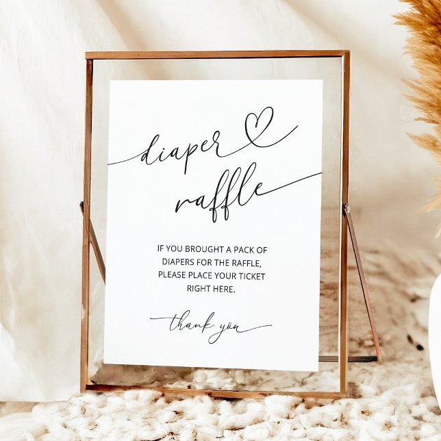 Minimalistisches Windel-Raffle-Poster-Schild Poster (Von Creator hochgeladen)