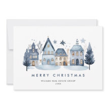 Minimalistisches WinterlandStädtchen Weihnachten U