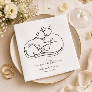 Minimalistisches 'Wir tun es auch' Personalisierte Serviette