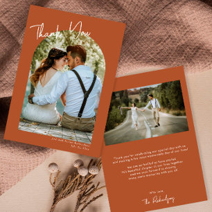 Minimalistisches Wüstenthema terra cotta Dankeschö Einladung