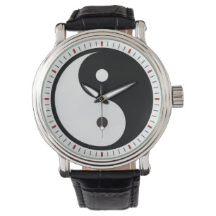 Minimalistisches Yin Yang   Armbanduhr