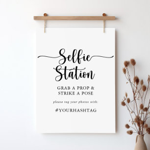Minimalistisches Zeichen der Kalligrafie-Selfie-St Poster