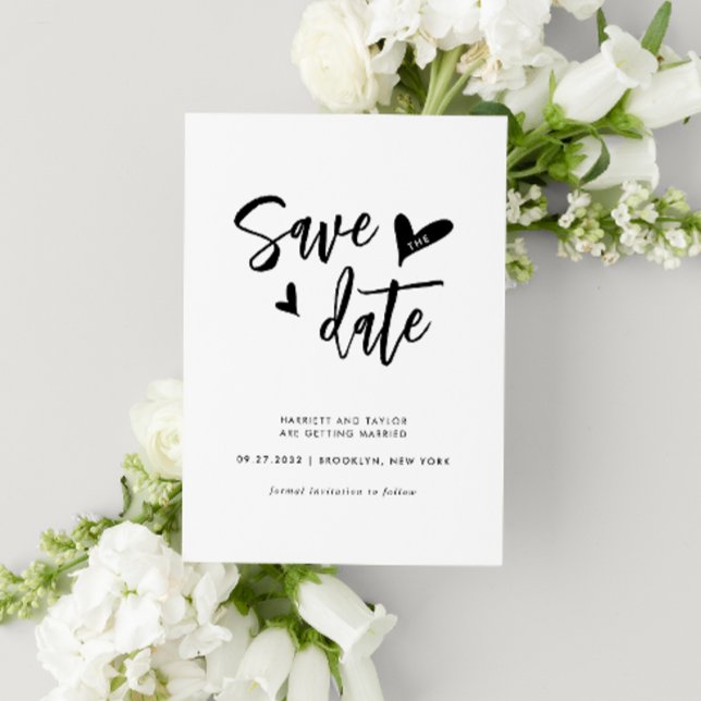 Minimalistisches zeitgenössisches Chic Save The Date (Von Creator hochgeladen)