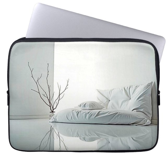 Minimalistisches Zen-Innendesign Laptopschutzhülle (Vorderseite)
