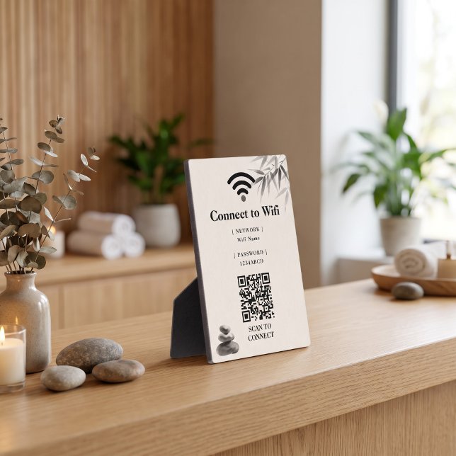 Minimalistisches Zen-Spa-WLAN-Passwort Fotoplatte (Von Creator hochgeladen)