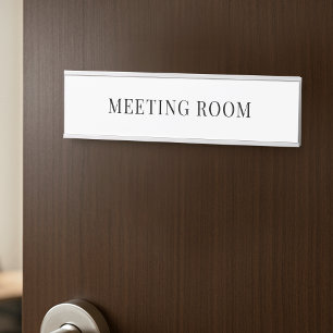 Minimalistisches Zimmer in Schwarz/Weiß Türschild