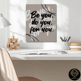 Minimalistisches Zitatposter - Taupe Poster