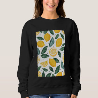 Minimalistisches Zitronenfruchtmuster Art Sweatshirt