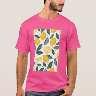 Minimalistisches Zitronenfruchtmuster Art T-Shirt