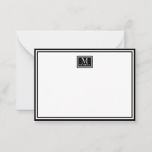 Minimalistisches zweifaches Rahmen-Monogramm-Name 