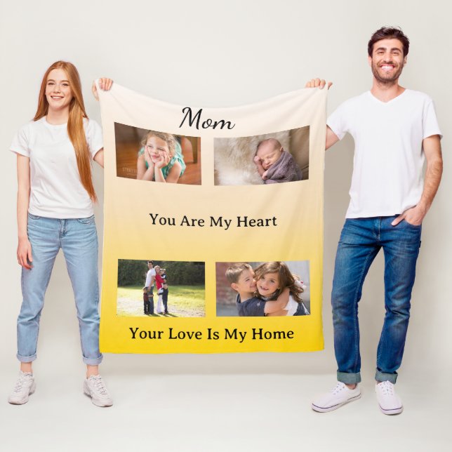 MinimalistKeepsake - Mama, Du bist mein Herz Fleecedecke (Beispiel)