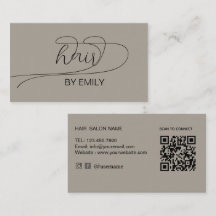 Minimals Friseursalon Schriftart Taupe Script