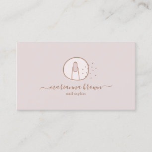 Minimalschmink-Nagel-Stylist-Schönheitssalon-Logo Visitenkarte