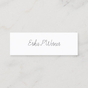 Minimalschrift elegant schlicht mini visitenkarte