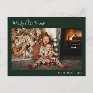 Minimalskripte frohe Weihnachten Postkarte