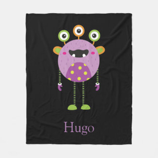 Minimonster, niedlich, lila, Kinderzimmer Fleecedecke