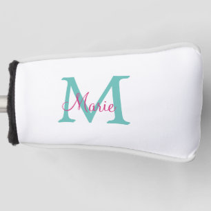 Minimum add name monogram green pink blue golf headcover
