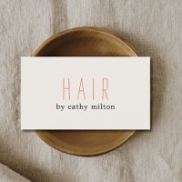 Minimum Elegant Off-White Red Hair Styist