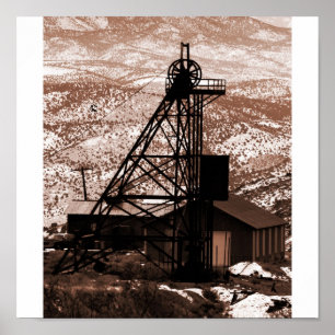 Mining Rig, Gold Hill, Nevada Poster
