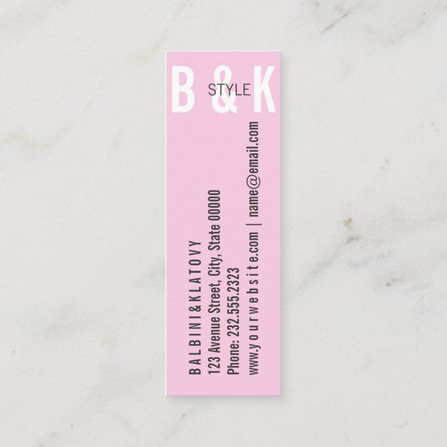 Minirosa Mini Visitenkarte (Rückseite)