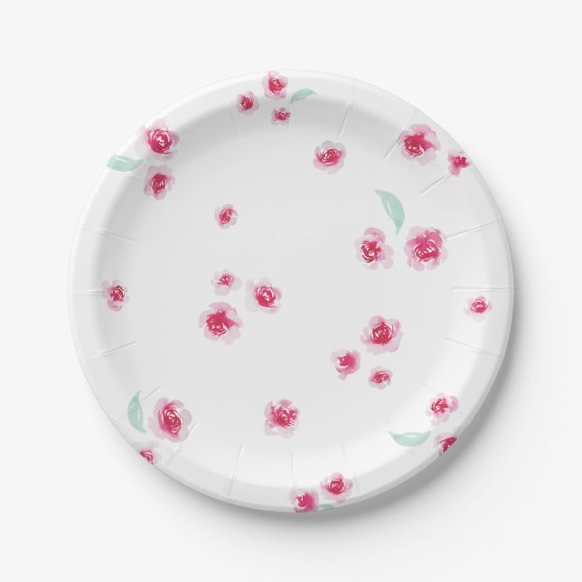 MiniRosen-Papierplatte Pappteller (Vorderseite)