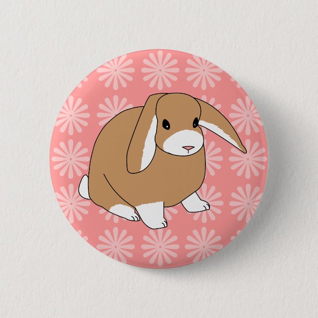 Minischmierölniederdruck-Kaninchen Button (Vorderseite)