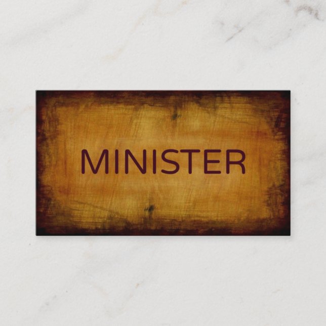 Minister Antique Brushed Visitenkarte (Vorderseite)