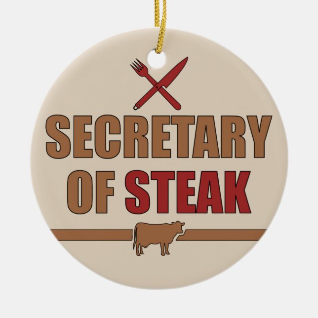Minister für Steak Keramikornament (Vorne)
