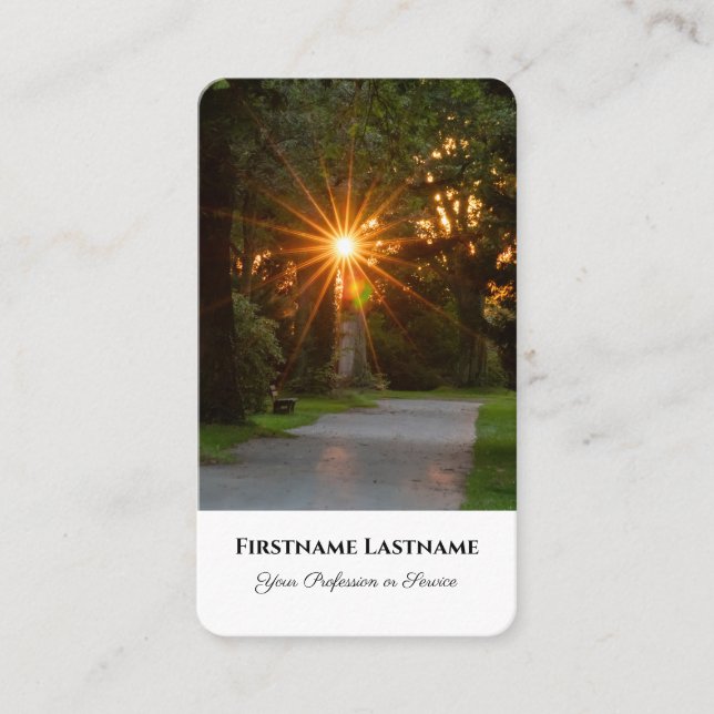 Minister mortician spirituellen Heiler Sonnenunter Visitenkarte (Vorderseite)