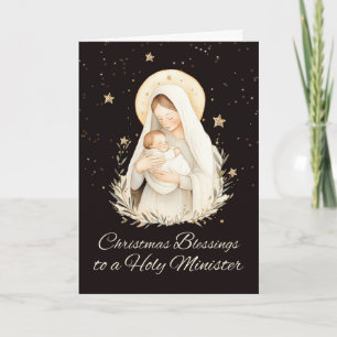 Minister Weihnachten Segnungen Madonna und Kind Karte