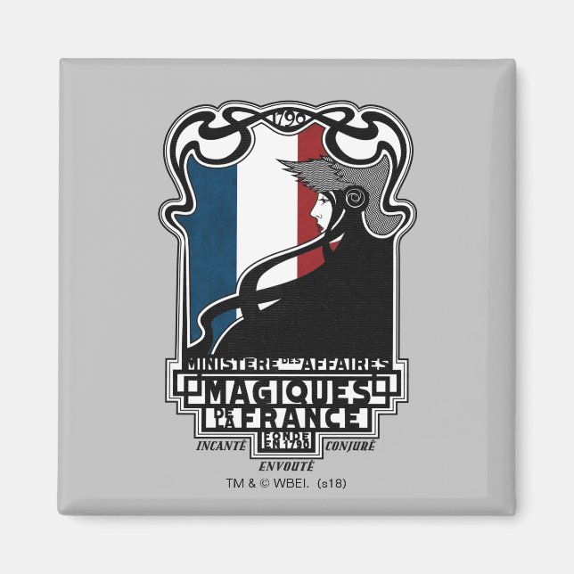 Ministère des Affaires Magiques de la France Logo Magnet (Vorne)