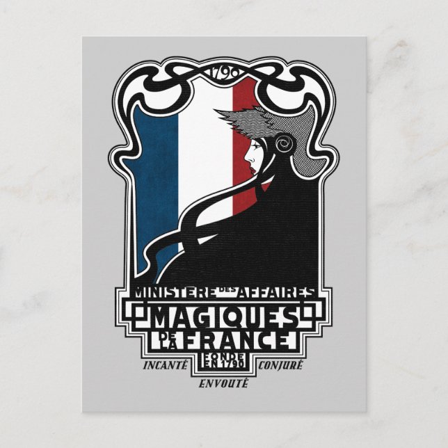 Ministère des Affaires Magiques de la France Logo Postkarte (Vorderseite)
