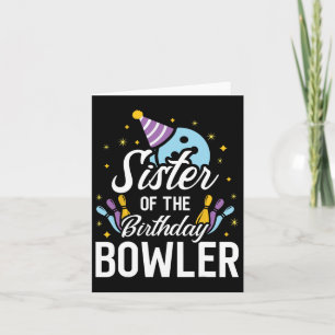 Ministerin des Bowlings Bowler zum Geburtstag Part Karte