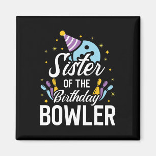 Ministerin des Bowlings Bowler zum Geburtstag Part Magnet