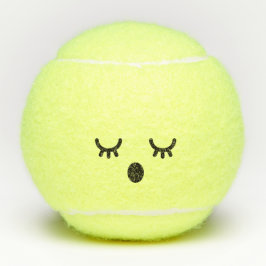 Ministerin Kawaii Niedlich Emoticon Emoji Face Tennisbälle