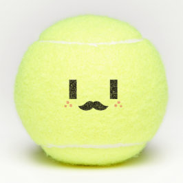 Ministerin Kawaii Niedlich lächelnd Emoticon Emoji Tennisbälle