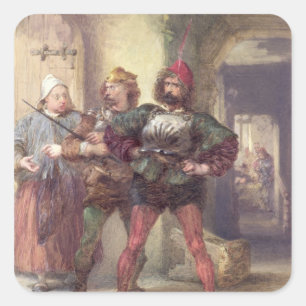 Ministerin schnell, Nym und Bardolph Quadratischer Aufkleber