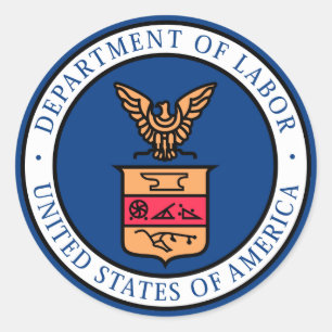 Ministerium für Arbeit Runder Aufkleber