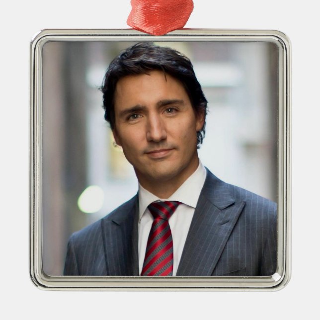 Ministerpräsident Justin Trudeau 2017 Ornament Aus Metall (Vorne)