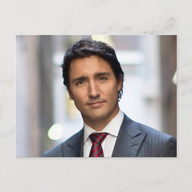 Ministerpräsident Justin Trudeau 2017 Postkarte (Vorderseite)